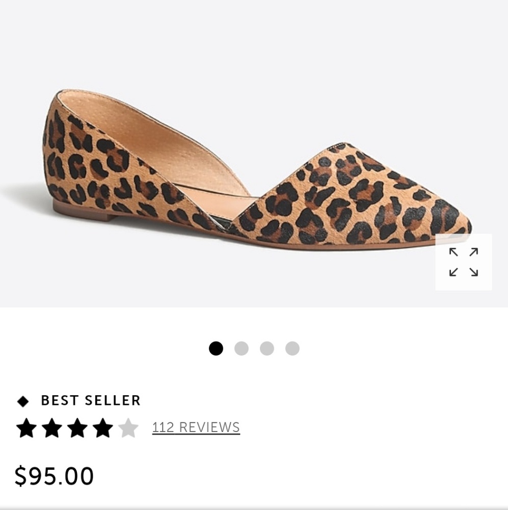 J.Crew Factory Zoe Calf Hair d'Orsay Flats